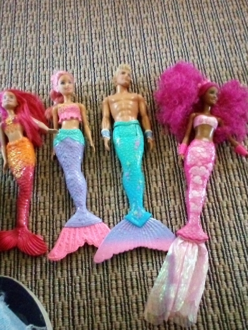 Barbie Mermaid Dolls with Pink, Purple, Teal and Orange Tails